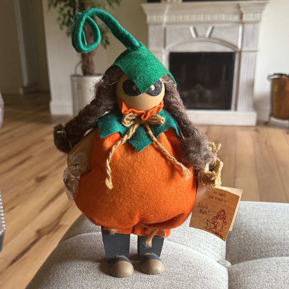 Vintage 1989 Lizzie High Doll Pumpkin Halloween
